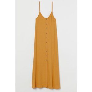 FINAL SALE: H&M Dark Yellow Button-front ribbed Dress